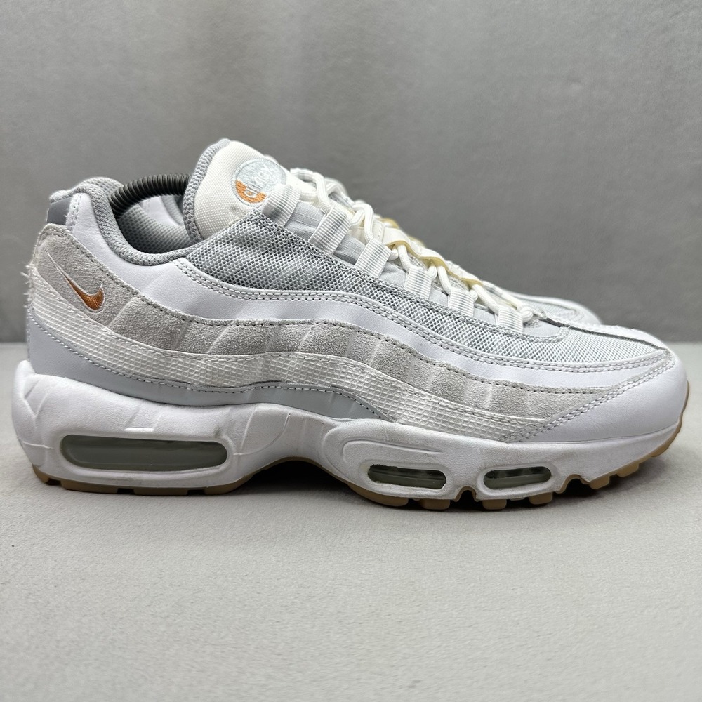 Mens Size 9 Nike Air Max 95 Shoes Pure Platinum / Hot Curry Athletic Sneakers